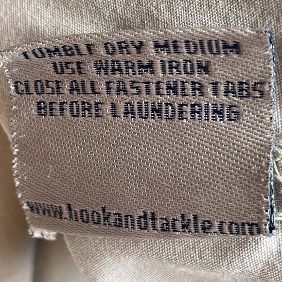 Hook & Tackle Men's Shirt High Tech Fishing Gear Short Sleeve Button Down XL - Picture 12 of 13